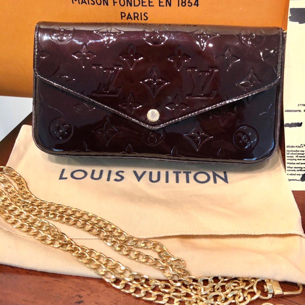 Authentic Louis Vuitton Felicie GM in Amarante